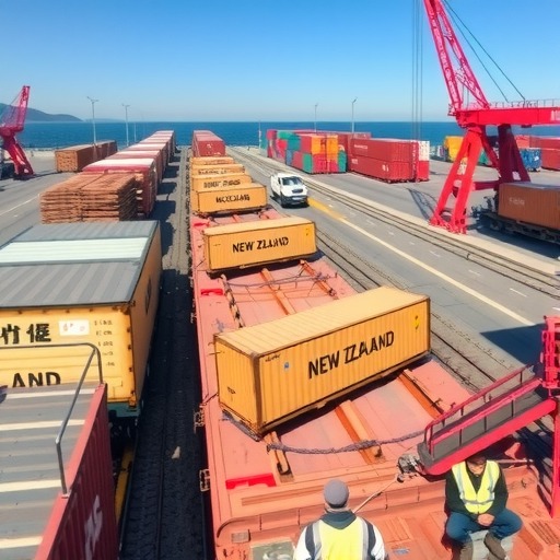 中远海运“巴西-黄岛-临沂”进口联运木材专列顺利首发(图1)