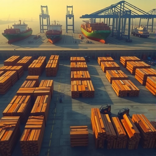 蓬莱港公司木材类货物吞吐量突破百万大关(图1)