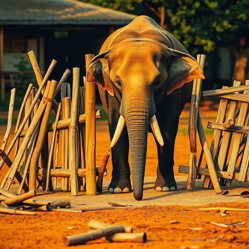 泰国一大象“发疯”把主人撕成两半(图1)