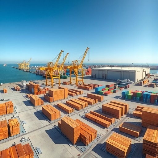 江西九江港建首个木材专用码头(图1)