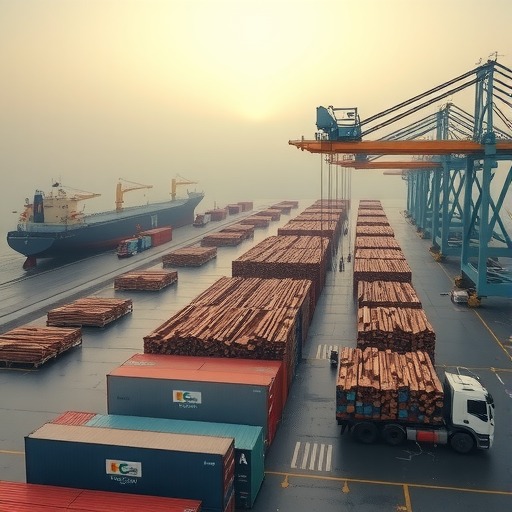 东莞沙田口岸进口散装原木再创新高(图1)