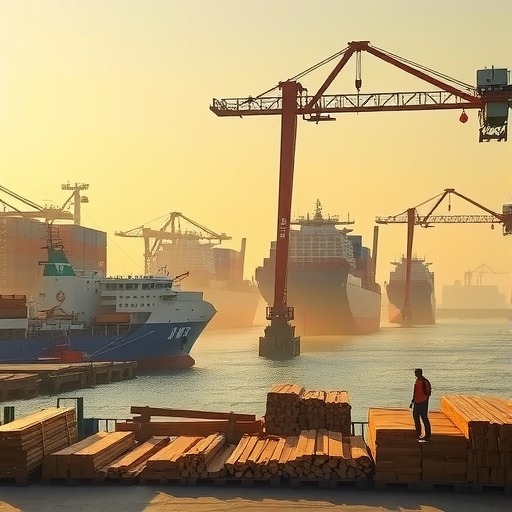 岚山港木材行情疯逛进行时(图1)