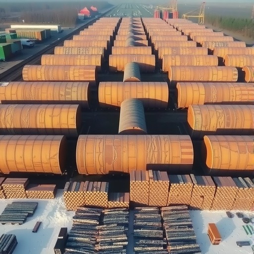 绥芬河进口俄罗斯原木近60万立方米 实现开门红(图1)