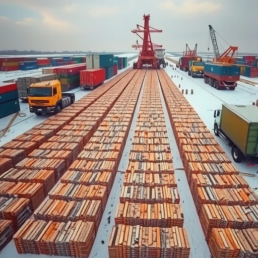 2014年满洲里进境木材达到927.44万立方米(图1)