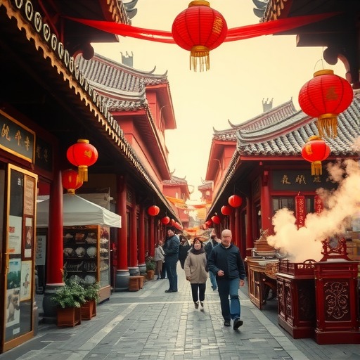 观澜红木街年味十足(图1)