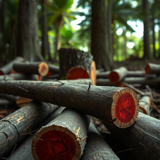 非法贸易导致血檀原木面临灭种的危险(图1)