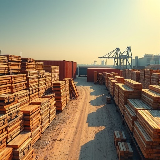 2013年浙江东阳花园原木市场交易量突破1万个集装箱(图1)