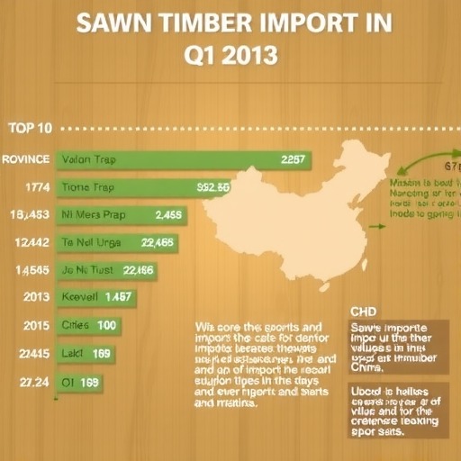 2013年一季度全国锯材进口前10位省市进口量及金额统计数据(图1) 2013年一季度全国锯材进口前10位省市进口量及金额统计数据(图1)