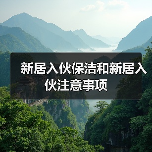 新居入伙保洁和新居入伙注意事项(图4) 新居入伙保洁和新居入伙注意事项(图4)