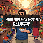 弧形浴帘杆安装方法以及注意事项(图3) 弧形浴帘杆安装方法以及注意事项(图3)