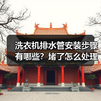 洗衣机排水管安装步骤有哪些？堵了怎么处理？材料怎么选？