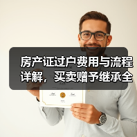 房产证过户费用与流程详解，买卖赠予继承全知道