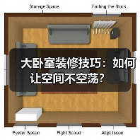 大卧室装修技巧:如何让空间不空荡?(图4) 大卧室装修技巧:如何让空间不空荡?(图4)