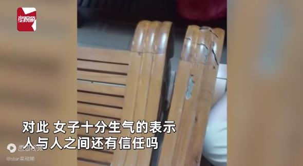 太坑人！女子6000元买实木沙发内部全是水泥!(图2)