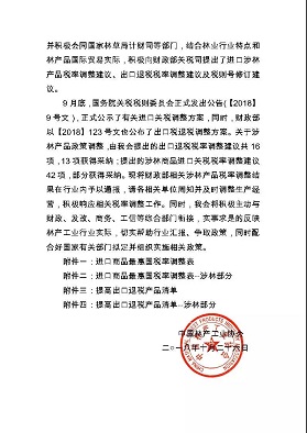 涉林产品税率调整结果通报(图1)