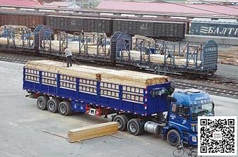 绥芬河俄罗斯木材进口淡季不淡(图1) 绥芬河俄罗斯木材进口淡季不淡(图1)