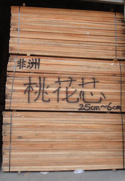 非洲锯材依旧低迷 桃花芯走势平稳(图1)