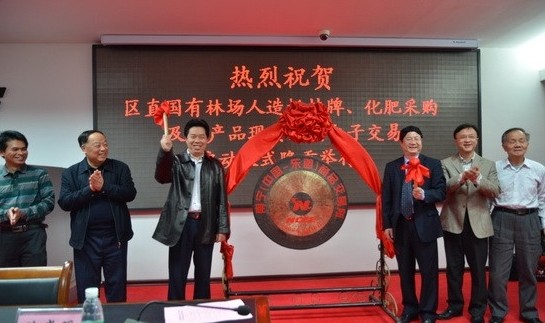 各方代表为交易会鸣锣启动。广西新闻网记者 罗莎 摄